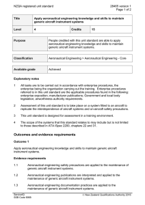 NZQA registered unit standard 28465 version 1  Page 1 of 2