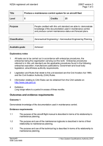 NZQA registered unit standard 20907 version 3  Page 1 of 3