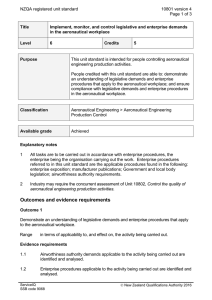 NZQA registered unit standard 10801 version 4  Page 1 of 3