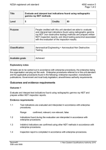 NZQA registered unit standard 4092 version 5  Page 1 of 2