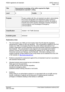 NZQA registered unit standard 23472 version 2  Page 1 of 3