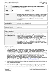 NZQA registered unit standard 23459 version 2  Page 1 of 4