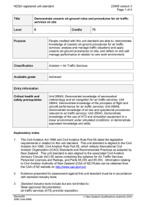 NZQA registered unit standard 23468 version 3  Page 1 of 4