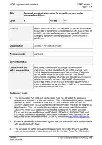 NZQA registered unit standard 23473 version 3  Page 1 of 4
