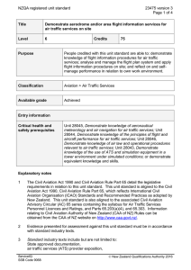 NZQA registered unit standard 23475 version 3  Page 1 of 4