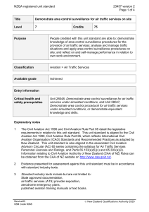NZQA registered unit standard 23457 version 2  Page 1 of 4