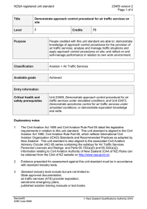 NZQA registered unit standard 23460 version 2  Page 1 of 4
