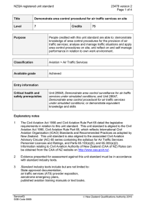 NZQA registered unit standard 23476 version 2  Page 1 of 4