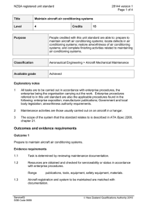 NZQA registered unit standard 28144 version 1  Page 1 of 4