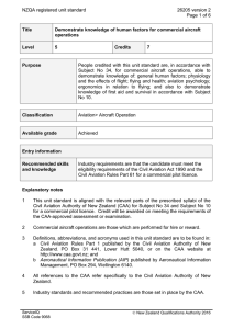 NZQA registered unit standard 26205 version 2  Page 1 of 6