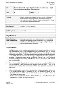NZQA registered unit standard 26817 version 1  Page 1 of 3