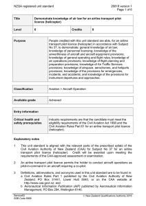 NZQA registered unit standard 26818 version 1  Page 1 of 6