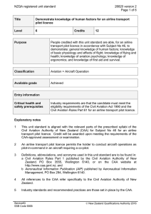NZQA registered unit standard 26820 version 2  Page 1 of 6
