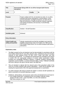 NZQA registered unit standard 26814 version 1  Page 1 of 9