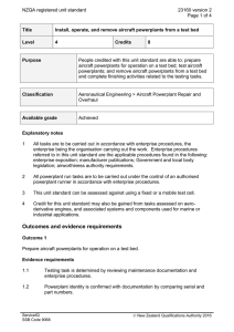 NZQA registered unit standard 23160 version 2  Page 1 of 4