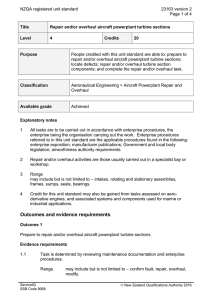 NZQA registered unit standard 23163 version 2  Page 1 of 4