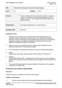 NZQA registered unit standard 23167 version 2  Page 1 of 4