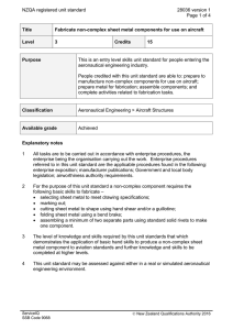 NZQA registered unit standard 28036 version 1  Page 1 of 4