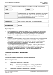 NZQA registered unit standard 29373 version 1  Page 1 of 2