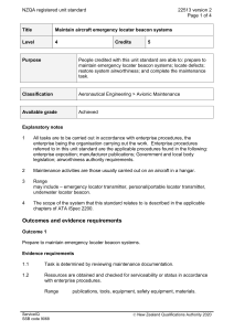 NZQA registered unit standard 22513 version 2  Page 1 of 4