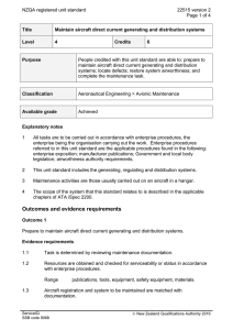 NZQA registered unit standard 22515 version 2  Page 1 of 4