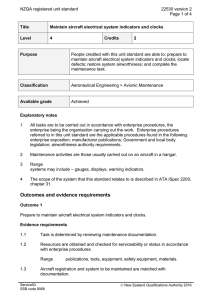 NZQA registered unit standard 22530 version 2  Page 1 of 4
