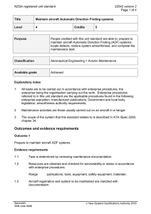 NZQA registered unit standard 22542 version 2  Page 1 of 4