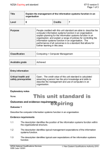 NZQA unit standard 6713 version 5