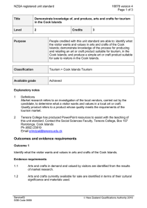 NZQA registered unit standard 16878 version 4  Page 1 of 3