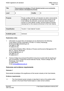 NZQA registered unit standard 16883 version 4  Page 1 of 3