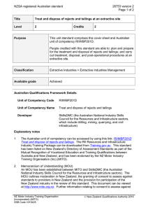 NZQA registered Australian standard 26753 version 2  Page 1 of 2