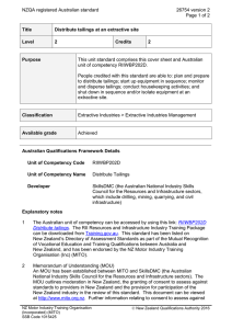 NZQA registered Australian standard 26754 version 2  Page 1 of 2