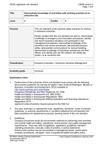 NZQA registered unit standard 23648 version 2  Page 1 of 6