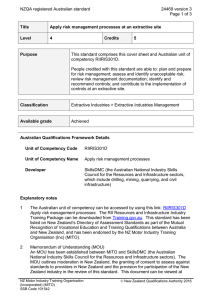 NZQA registered Australian standard 24469 version 3  Page 1 of 3