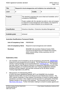NZQA registered Australian standard 24473 version 3  Page 1 of 2