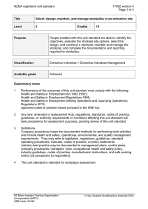 NZQA registered unit standard 17992 version 4  Page 1 of 4