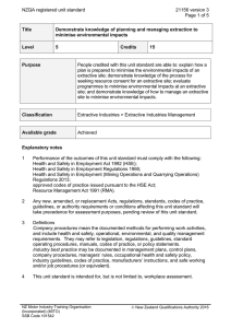 NZQA registered unit standard 21156 version 3  Page 1 of 5