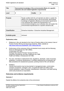 NZQA registered unit standard 25877 version 2  Page 1 of 4