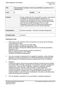 NZQA registered unit standard 21151 version 3  Page 1 of 4
