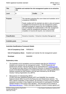 NZQA registered Australian standard 28739 version 1  Page 1 of 3