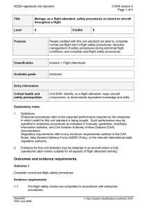 NZQA registered unit standard 21846 version 4  Page 1 of 4