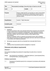 NZQA registered unit standard 25454 version 2  Page 1 of 2