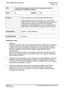 NZQA registered unit standard 28390 version 1  Page 1 of 4
