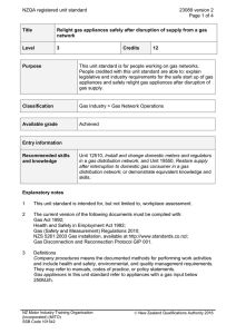 NZQA registered unit standard 23089 version 2  Page 1 of 4