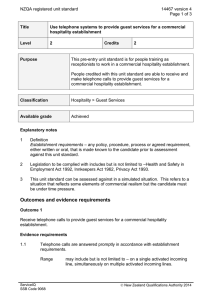 NZQA registered unit standard 14467 version 4  Page 1 of 3