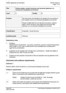 NZQA registered unit standard 14416 version 4  Page 1 of 3