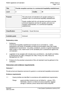 NZQA registered unit standard 27933 version 2  Page 1 of 4