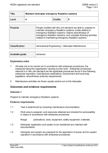 NZQA registered unit standard 22889 version 2  Page 1 of 4