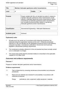 NZQA registered unit standard 28138 version 1  Page 1 of 4