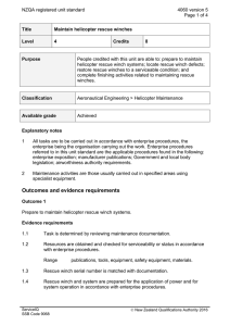 NZQA registered unit standard 4060 version 5  Page 1 of 4